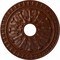 Ekena Millwork Warsaw Medallion (Canopies up to 3 1/2"), 18"OD x 3 1/2"ID x 1 3/8"P, Burnished Mahogany Crackle CM18WABMC - alternate 1